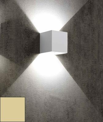 Lampada da comodino moderna a Led quadrata in metallo bianco - Alfa